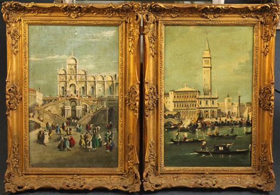 After Guardi Views of Venice, 21 x 13.5in.